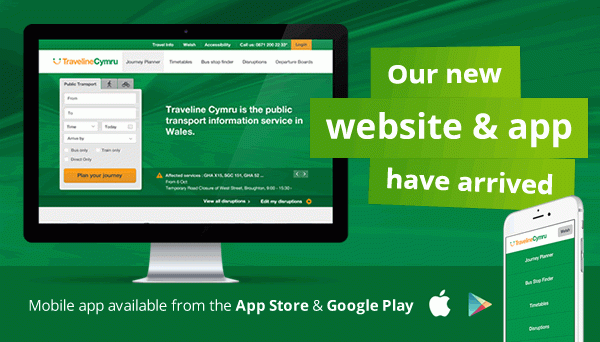 Traveline Cymru new website and mobile app